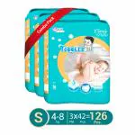 TODDLES Comfy 42 Baby Diaper Pants (Size - S) With Quick Absorption Technology & Extra Protection | Easy to Pull Up and Remove|Pack of 3
