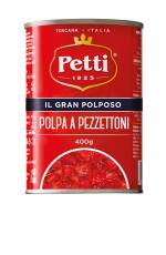 Damati Foods Petti Italian Polpa a Pezzettoni - 400 gms | 100% Natural Authentic Italian Tomatoes | Used for Pizza, Pasta, Ratatouilles and Bruschettas