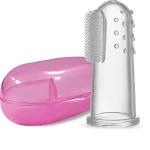 QinPin (Pack of 1) Baby finger toothbrush Silicone ultra soft oral hygiene non toxic tongue cleaner Ultra Soft Toothbrush