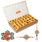 Feastive Celebrations Bikanervala Patisa Desi Ghee Raksha Bandhan Hamper With Bhaiya Bhabhi Rakhi Loomba Set, 500 Gm