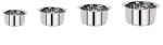 Aurum Silver Stainless Steel Tope (Set of 4) (AU-9002-9004-9006-9008)