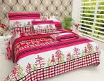 Homdazal Pink Microfiber Flat 120 Tc Double Bedsheet With Pillow Covers (Pack Of 3)