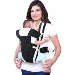 MULTYBASKET Baby Carry Bags for 0 to 2 Years Cotton - Black and Cream ( Black )