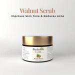Pachouli Luxe Walnut Scrub | Cleanse & Exfoliate | Aloe Vera, Coffee & Apricot Extracts | Suitable for All Skin Types | For Men & Women - 50gm