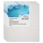 Artcart White Cotton Canvas Oil Painting Boards, 10 X 10 Inch (Pack Of 5)
