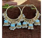 Gyaan Jewels Handmade Jhumki Earring Blue for (Women and Girls)