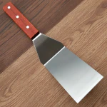 KitchenFest Stainless Steel Metal Flat Grilling Spatula Scraper Pancake Hamburger Turner, 11 inch