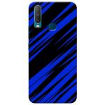 MobiEra Vivo Y11 Blue Zebra Design Plastic Hard Case Cover