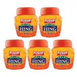 Pushp Brand Asafoetida Hing Jar Strongest Compounded Pure Hing Powder(200g) (Pack of 5)