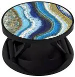 Eggshell Black Silicone Mobile Finger Grip Back Holder for All Basic Cell Phone And Tablets