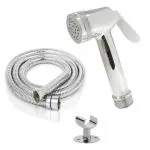 THOISEWELT Hospital Toilet Bathroom Latrine Bidet Jet Spray Health Faucet Set Brass Material,Stainless Steel Shower Tube,Hook Full Set (1)