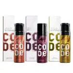 Wild Stone CODE Copper, Gold and Iridium Body Perfume for Men, Pack of 3 (150ml each)|No Gas Deodorant|Long Lasting Body Spray