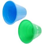 Jaycee Plastic Open Smart Garbage Bin Dustbin 8 Litre Plastic Dustbin (Blue, Green, Pack of 2)