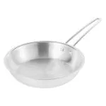 Kraft Futuretec Triply Stainless Steel Frypan of 20 cm Diameter (1.2 Litres Capacity) with Sturdy Riveted Handle Frying Pan (Induction and Gas Stove Friendly) - Silver
