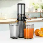 Borosil Smart Juice Cold Press Slow Juicer, 130W Portable Slow Juicer, Compact Design, Less Oxidation, For Fresh Fruits & Vegetables Juice, 1 Year Warranty
