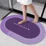 Gentle E KartWater Absorbing Bathroom Mat Door Mat For Home Anti Skid Mat For Bathroom Floor Mat Rubber Backed Anti-Slip Non Slip Mat For Home, Kitchen(Purple)