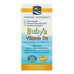 Nordic Naturals Baby’s Vitamin D3, 400 IU D3, For Healthy Bones, Immune System Support, Normal Sleep Rhythms, Unflavored, Non-GMO, 0.37 fl oz, 11ml