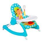 Baby Moo 2 In 1 Rocker Cum Feeding Chair 20 Kg Polka Dot Blue