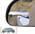 Carfrill Glass Rectangle Hd Glass Convex Rear View Mirror (Pack Of 2)