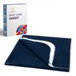 MY ARMOR Quick Dry Waterproof Baby Bed Protector Dry Sheet for Babies - (Medium (70cm x 100cm), Royal Blue)
