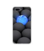 Casotec Balls Dark Neon Sight Surface Design Printed Silicon Soft TPU Back Case Cover for Oppo A3s / Realme C1