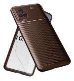 Golden Sands for iQOO 7 Legend Back Cover Drop Tested Shock Proof Slim Armor Aramid Carbon Fibre Rugged TPU Case for iQOO 7 Legend 5G, Coffee Brown