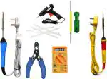 Fadman Multicolor Soldering Iron Combo Pack Of Cutter, Multimeter, Glue Gun, Screwdriver 2In1, Glue Sticks, Soldering Iron (Set Of 7)