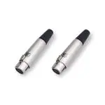 MX 6 Pin XLR Female to Male Connector High Conductivity and Ultra Low Noise (pack of 2)