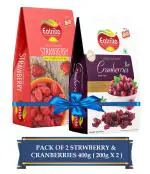 Eatriite Dried Strawberries & Cranberries 400g ( 2 x 200g )