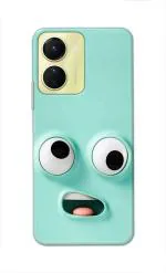 Tweakymod Printed Funny FAce Emoji Back Cover For Vivo Y16