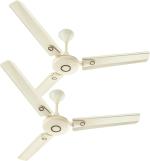 Kanishka 1200 mm Three Blade Ceiling Fan, Ivory (Pack of 2)