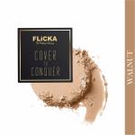 FLiCKA Cover To Conquer Compact Powder Matte Finish for Womens and Girls- 04 Walnut, 9 gm