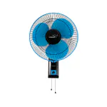 V-Guard Esfera SW N Wall Mount Fan For Bedroom | 3 Speed Settings | 1350 RPM Powerful Motor | Corrosion Resistant Metal Guards| Blue Black | 40 cm (400mm)