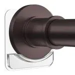 GRISHVA Adhesive Shower Curtain Rod Holder | No Drilling | Invisible Wall Mount Holder (Rod Not Included) (2 pc, Transparent)