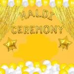 GROOVY DUDZ Haldi Ceremony Decoration Kit,1 Set Haldi Foil Balloon And 47 Multicolor Balloon (47pcs)