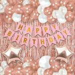 Shanaya Rose Gold Birthday Decoration Set For Girls -49 Pcs
