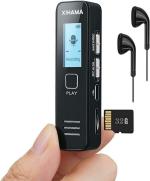 SAFETY NET, SPY CAMERA Mini Voice Recorder, Digital Voice Recorder Pocket Tape Recorder with Playback for Lectures, Meetings, Hours Handheld Audio Recorder with Microphone (Not Spy Camera)
