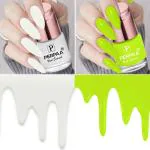 Perpaa Milky White, Neon Nail Polish (Pack Of 2)