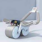 TLISMI Ab Roller Set with Handle and Silent Knee Pad Mat Premium Automatic Rebound Exercise Elbow Support Wheel with Phone Holder for Core Strength Training Home Workout Gym Equipment for Men & Women