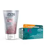 Jolen New York Lumeric B3 Hair Removal Cream (Peach) 50g & Creme Bleach with Orange 40g - Combo