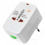 Shivsoft International Travel Plug Adapter Set Multi-Socket Outlet Travel Adapter Plug Charger.-White.