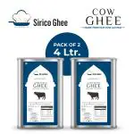 SIRICO GHEE Pure A2 Buffalo Ghee 2 Ltr Tin (Pack Of 2)
