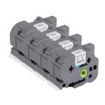 HAIDERY HARDWARE AUTM Molshine Multicolor Compatible Standard Adhesive Laminated Label Tape Replacement for Brother P Touch Tze261 Tz261 (36mm x 8m) ( Pack of 4)