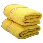 Pyaro Towels Cotton Yellow Tuney Bath Towel (Pack Of 2)