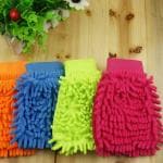 KitchenFest Super Absorptive Microfiber Wash and Dust Chenille Mitt Cleaning Gloves, Pack of 1