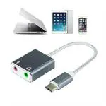 Microware USB Type C External Stereo Sound Card Audio Adapter
