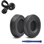 Crysendo Black Leather Headphone Ear Pads For Boult Audio Probass Fluidx