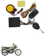 Qiisx Tubeless Motorcycle/Bike Alarm Security System Button Remote Key Anti-Theft Alarm with Dual Remote Control for Hero HF Deluxe Eco