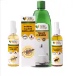Herbal Strategi toilet cleaner combo: Toilet cleander 500 ml+ Lizard repellent 100 ml+ Cockroach repellent 100 - Set of 3 ml