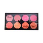 Glam21 Blush Highlighter Palette | Silky pigments for long lasting shimmer look | suitable for all skin tone | 24 gm - Ralph-04